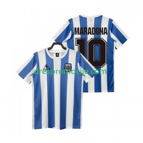Argentina MARADONA 10 Dres Retro Domaći 1986 Kratkih Rukava Argentina MARADONA 10 Dres Retro Domaći 1986 Kratkih Rukava